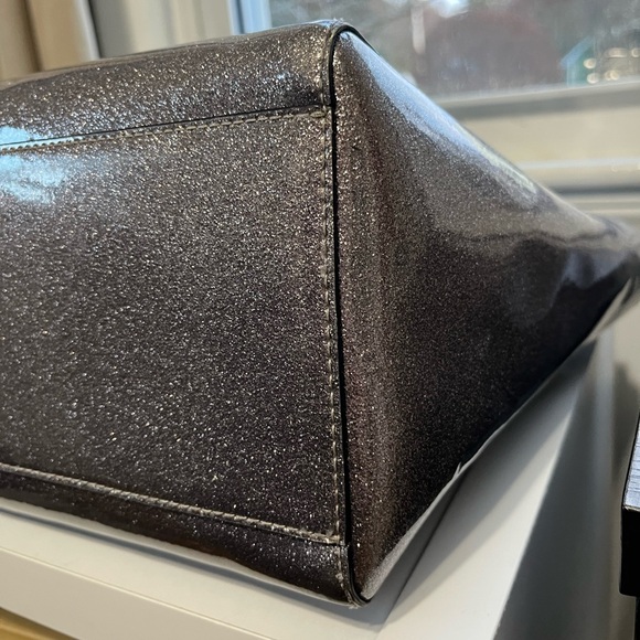EUC Retail $398 Kate Spade NY Mavis Street Glitter Taden Tote Bag in Anthracite - Picture 11 of 13